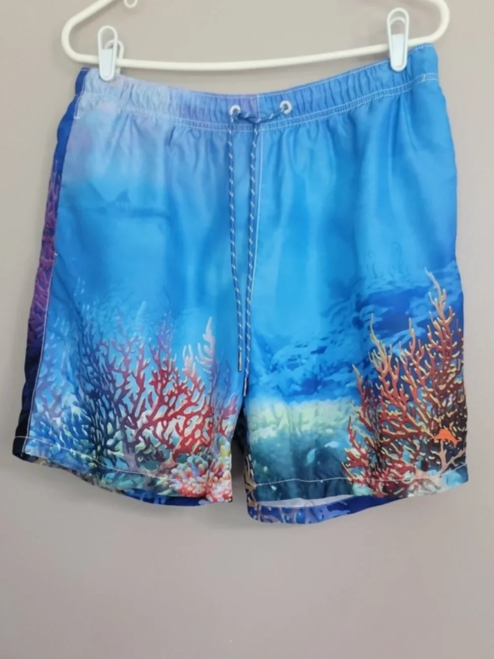 Tommy Bahama Relax Blue Coral Reef Men's Swim Trunks Size L